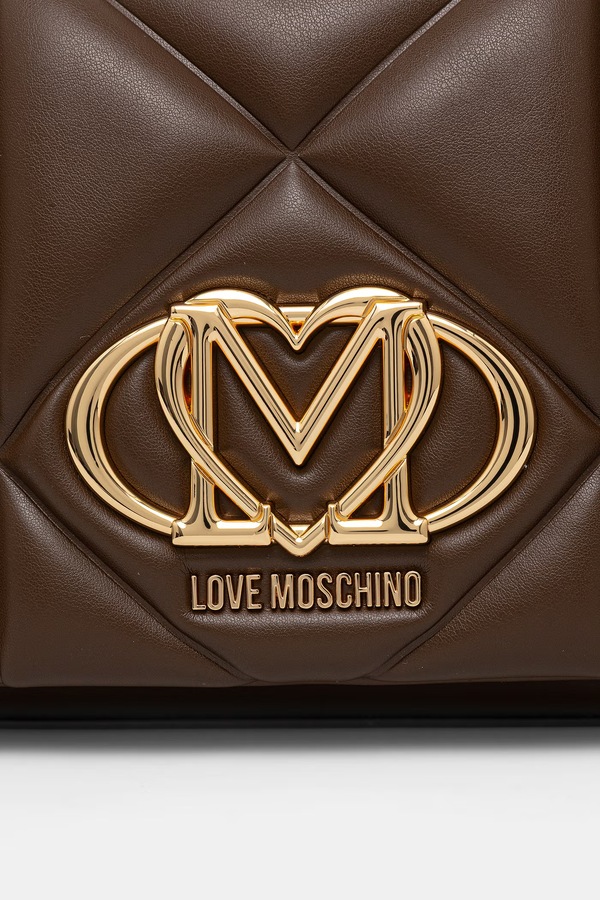 Сумка крос-боді жіноча зі штучної шкіри Love Moschino колір коричневий фото 4