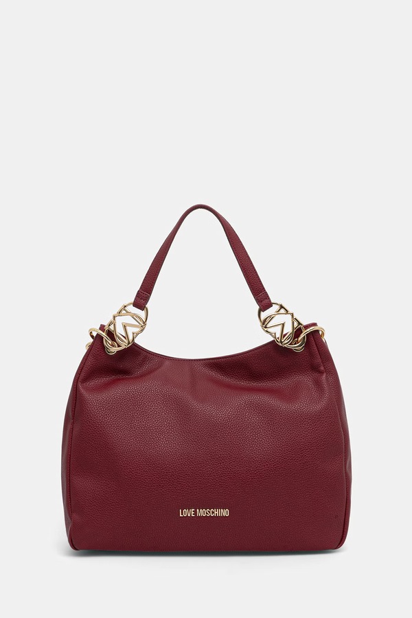Сумка-шопер жіноча зі штучної шкіри Love Moschino колір бордовий