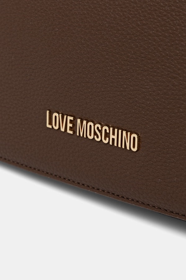 Сумка крос-боді жіноча зі штучної шкіри Love Moschino колір коричневий фото 4