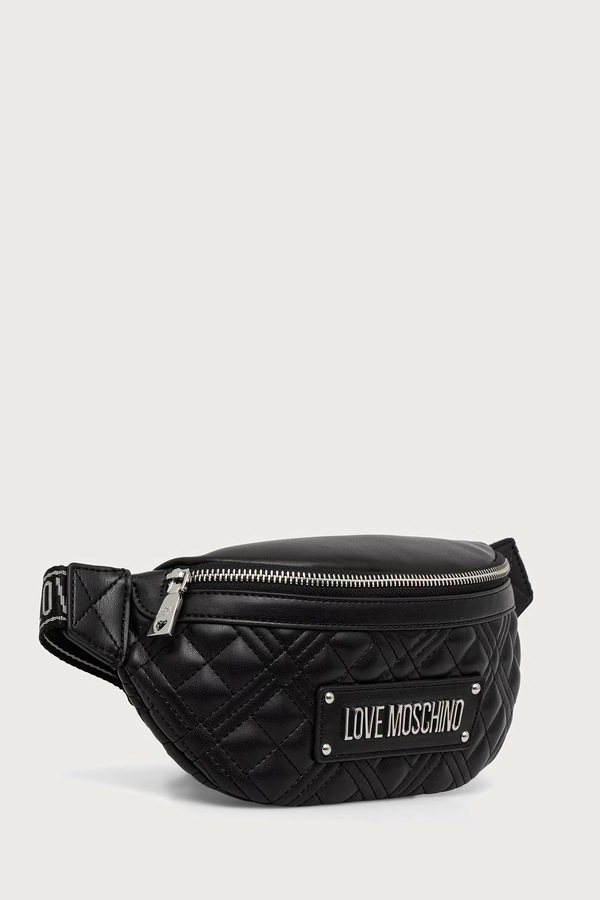 Бананка жіноча зі штучної шкіри Love Moschino колір чорний