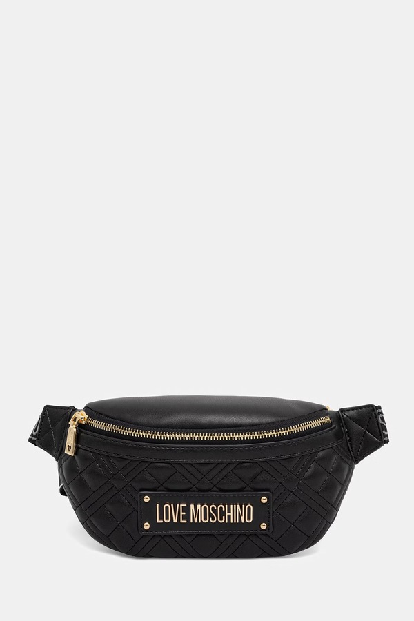 Бананка жіноча зі штучної шкіри Love Moschino колір чорний