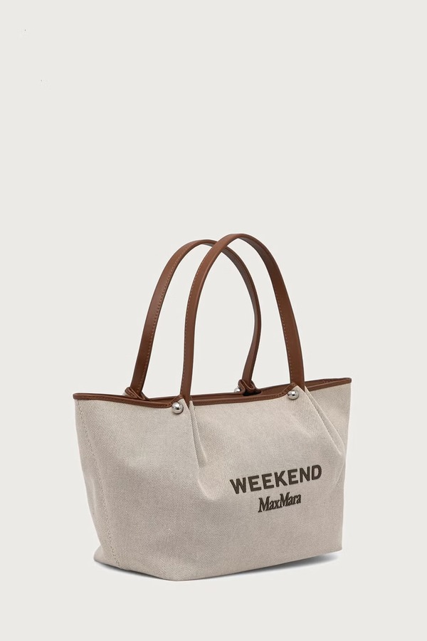 Сумка-шопер жіноча бавовняна Weekend Max Mara WKAGETTO колір бежевий фото 2
