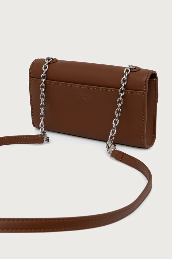 Сумочка жіноча шкіряна Weekend Max Mara WKACALAO колір коричневий фото 3
