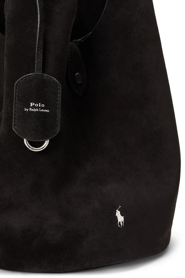 Сумка-шопер жіноча замшева Polo Ralph Lauren колір чорний фото 4