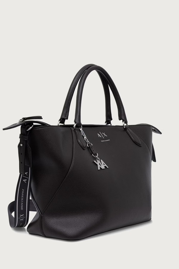 Сумка-шопер жіноча зі штучної шкіри Armani Exchange колір коричневий фото 2
