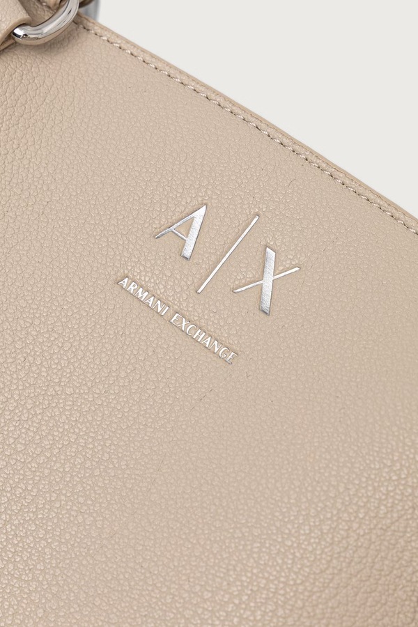 Сумка крос-боді жіноча зі штучної шкіри Armani Exchange колір бежевий фото 4