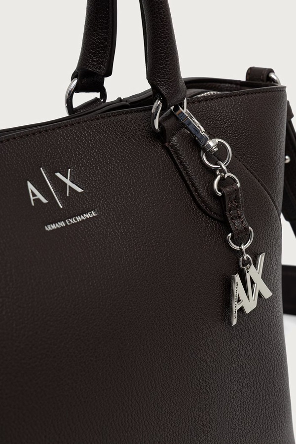 Сумка крос-боді жіноча зі штучної шкіри Armani Exchange колір коричневий фото 4