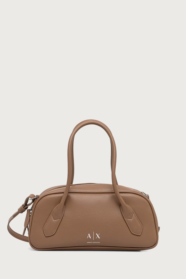 Сумка крос-боді жіноча зі штучної шкіри Armani Exchange колір бежевий