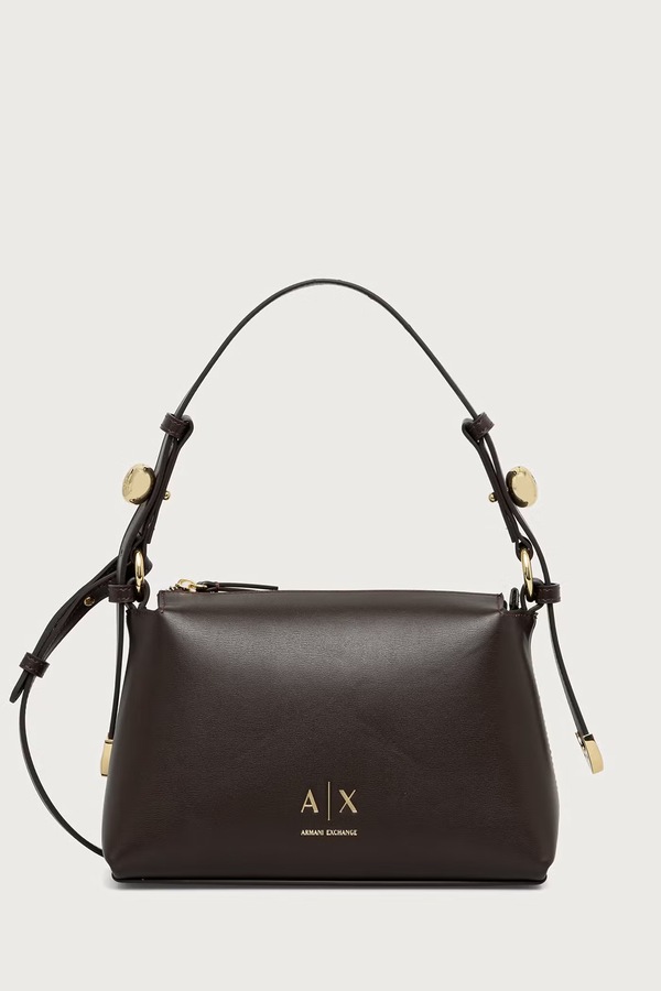 Сумка крос-боді жіноча зі штучної шкіри Armani Exchange колір коричневий