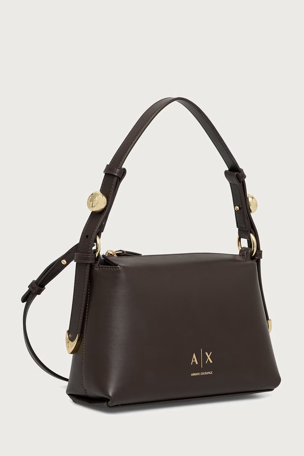 Сумка крос-боді жіноча зі штучної шкіри Armani Exchange колір коричневий