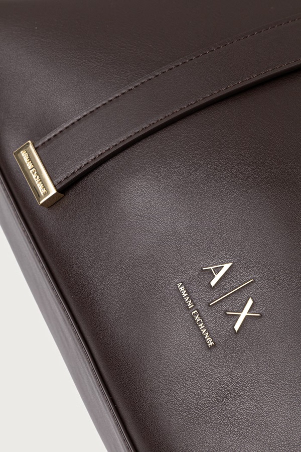 Сумка-шопер жіноча зі штучної шкіри Armani Exchange колір коричневий фото 4