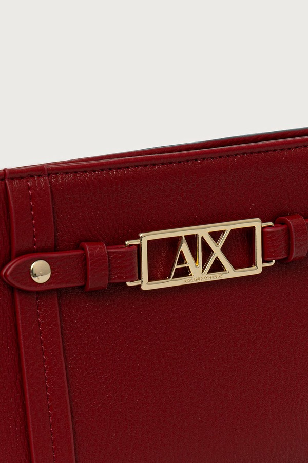 Сумочка жіноча зі штучної шкіри Armani Exchange колір бордовий фото 4