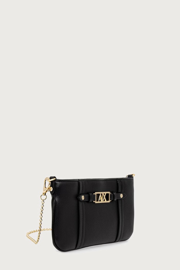 Сумочка жіноча зі штучної шкіри Armani Exchange колір чорний