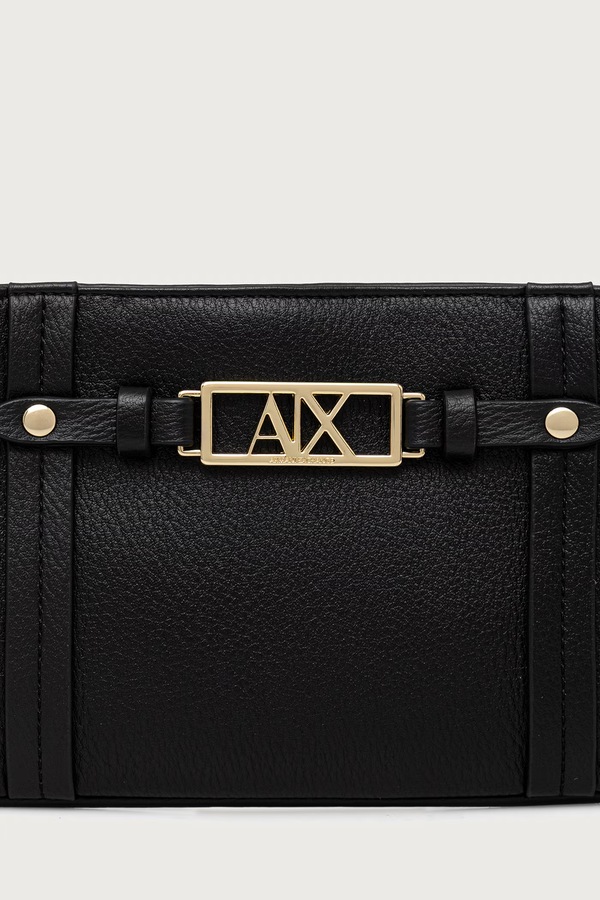 Сумочка жіноча зі штучної шкіри Armani Exchange колір чорний фото 4
