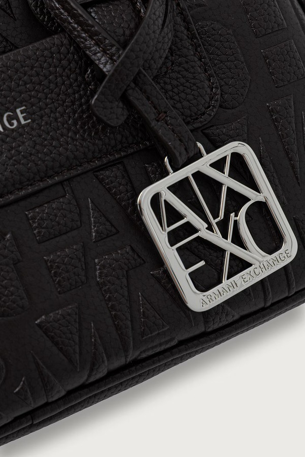 Сумка baguette жіноча зі штучної шкіри Armani Exchange колір коричневий фото 4