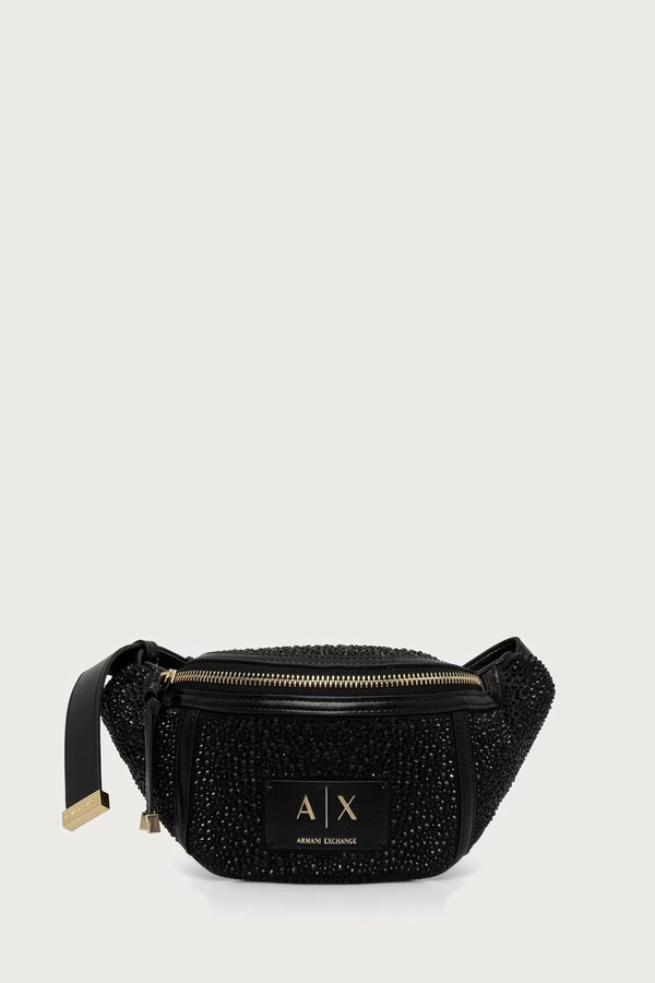 Бананка жіноча зі штучної шкіри Armani Exchange колір чорний