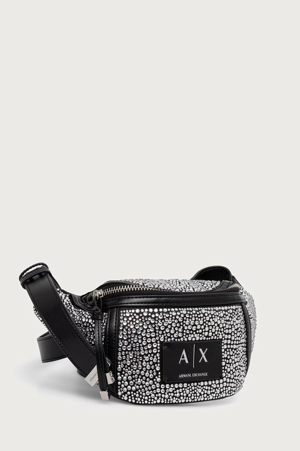 Бананка жіноча зі штучної шкіри Armani Exchange колір чорний