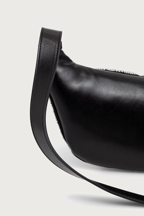 Бананка жіноча зі штучної шкіри Armani Exchange колір чорний фото 4