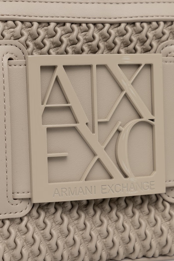 Сумка-тоут жіноча зі штучної шкіри Armani Exchange колір бежевий фото 4