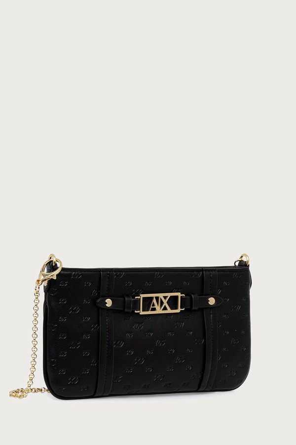 Сумочка жіноча зі штучної шкіри Armani Exchange колір чорний