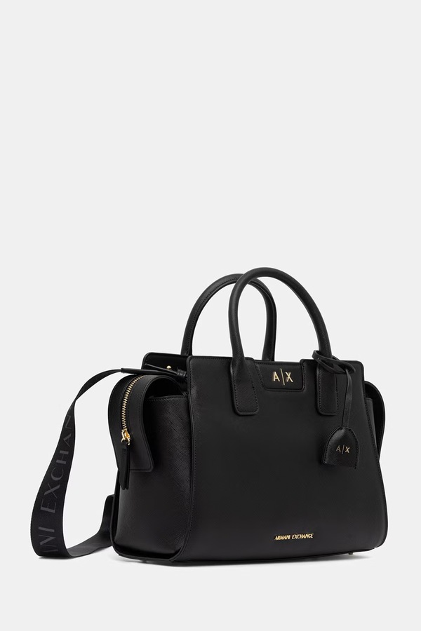 Сумочка жіноча зі штучної шкіри Armani Exchange колір чорний