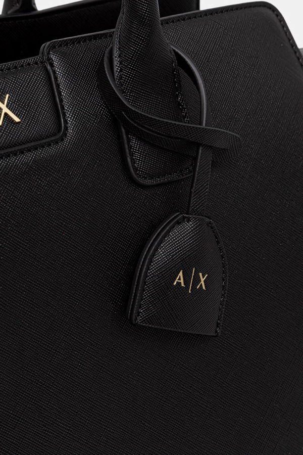 Сумка-шопер жіноча зі штучної шкіри Armani Exchange колір чорний фото 4