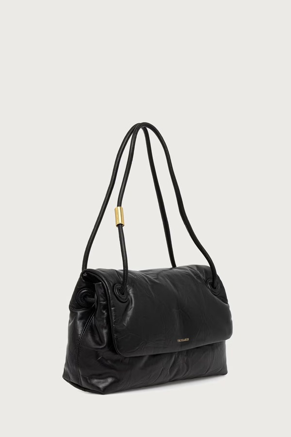 Сумочка жіноча шкіряна Trussardi колір чорний фото 2