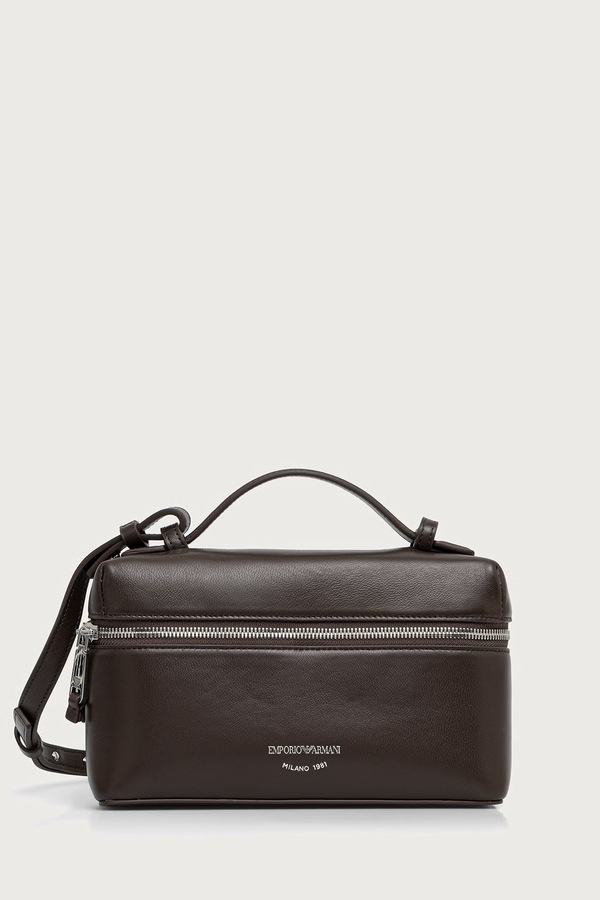 Сумочка жіноча шкіряна Emporio Armani колір коричневий