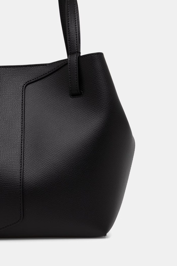 Сумка-шопер жіноча шкіряна Emporio Armani колір чорний фото 2