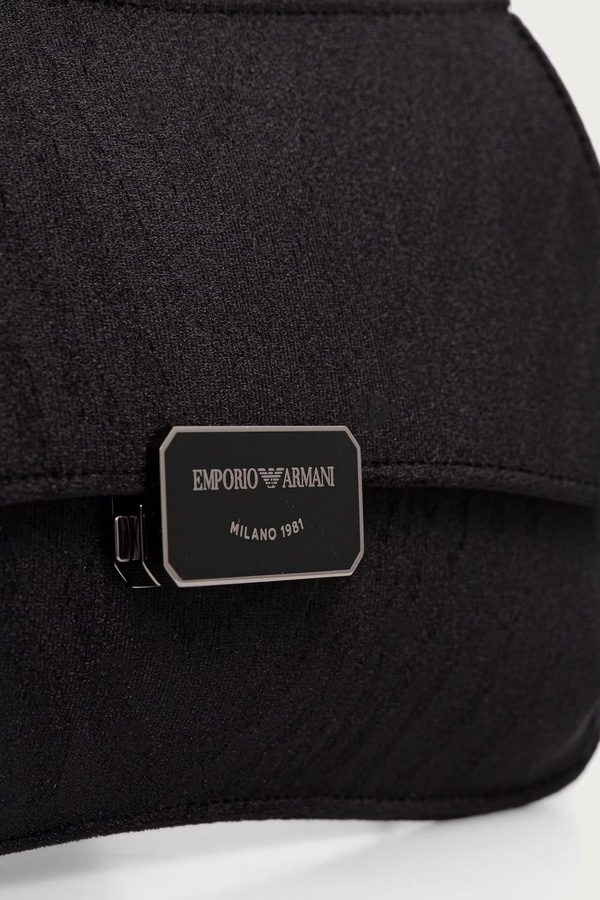 Клатч жіночий велюровий Emporio Armani колір чорний фото 4