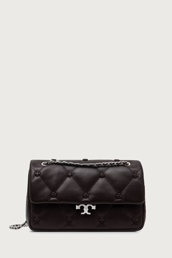 Сумка-листоноша жіноча шкіряна Tory Burch Bunny Knot колір коричневий