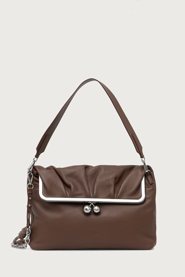 Сумочка hobo жіноча шкіряна Weekend Max Mara WKASLALOM колір коричневий
