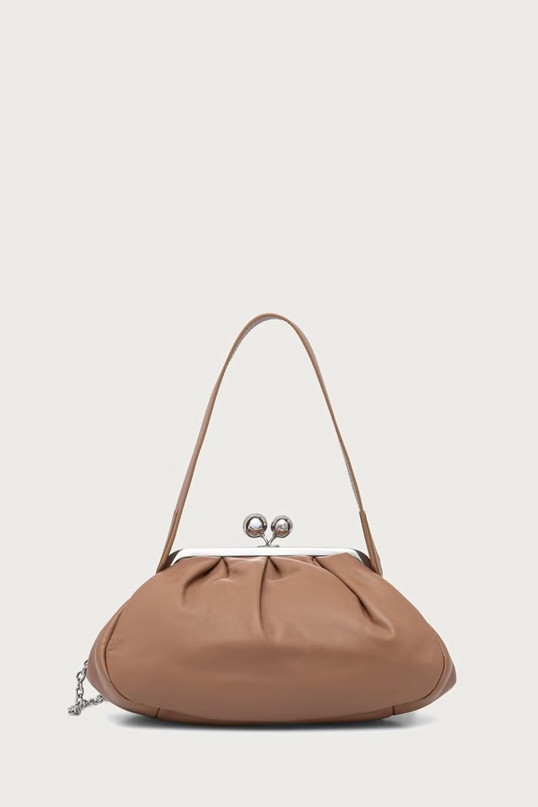Сумочка жіноча шкіряна Weekend Max Mara CUBICO колір коричневий