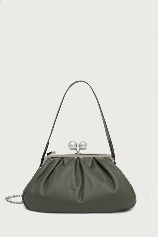 Сумочка жіноча шкіряна Weekend Max Mara CUBICO колір зелений