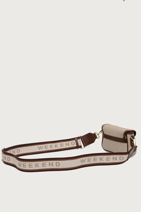 Сумка крос-боді жіноча бавовняна Weekend Max Mara WKAVIK колір бежевий фото 3