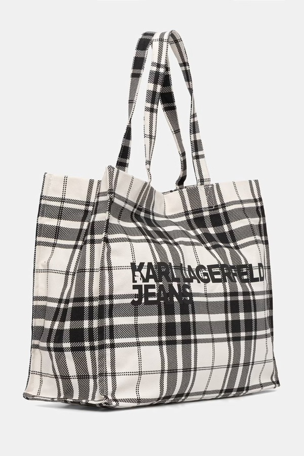 Сумка-шопер жіноча бавовняна Karl Lagerfeld Jeans колір чорний