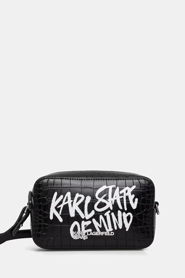 Сумка крос-боді жіноча зі штучної шкіри Karl Lagerfeld Jeans колір чорний