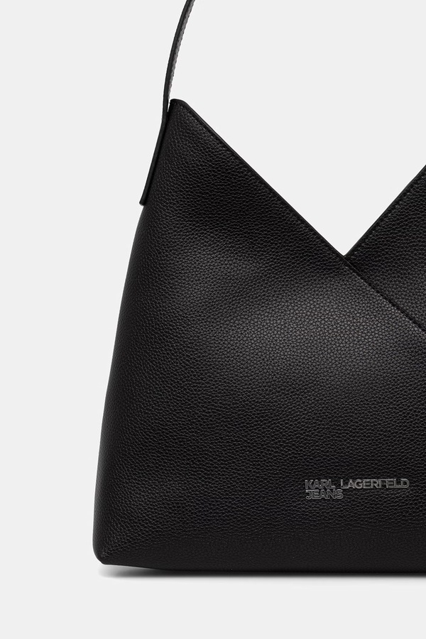 Сумка-тоут жіноча шкіряна Karl Lagerfeld Jeans колір чорний фото 2