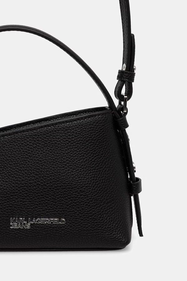 Сумка крос-боді жіноча шкіряна Karl Lagerfeld Jeans колір чорний фото 2