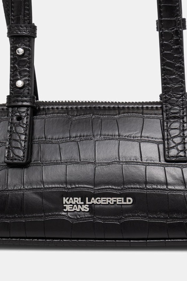 Сумка baguette жіноча зі штучної шкіри Karl Lagerfeld Jeans колір чорний фото 4