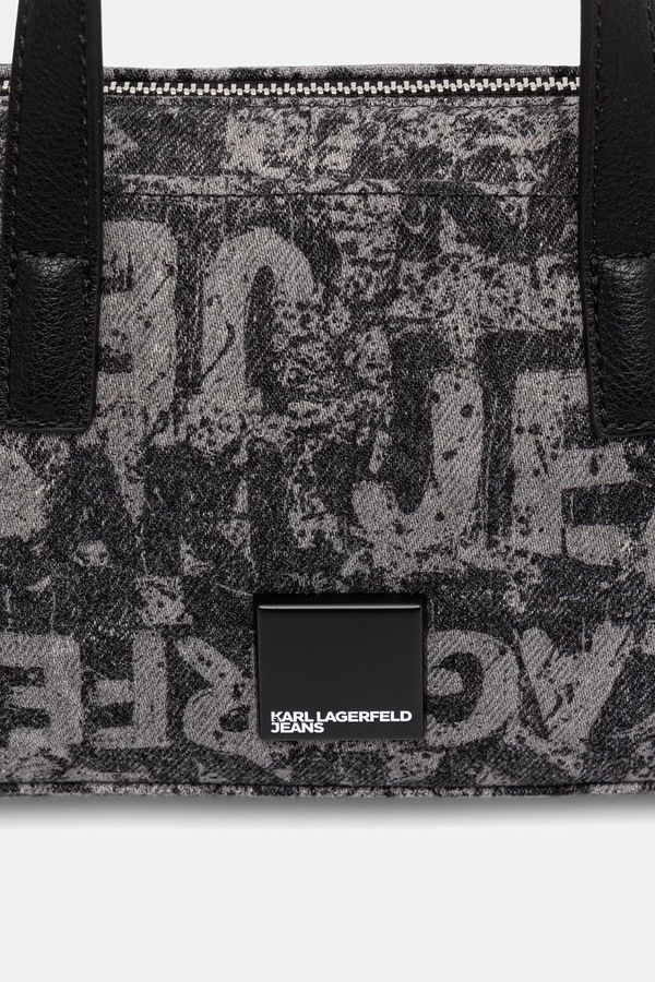Сумка крос-боді жіноча джинсова Karl Lagerfeld Jeans колір чорний фото 4