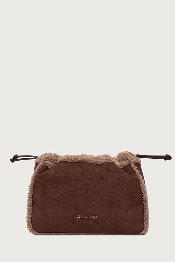 Сумка-шопер жіноча з імітації замші Valentino Bags MAX колір коричневий