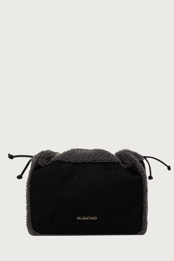 Сумка-шопер жіноча з імітації замші Valentino Bags MAX колір чорний