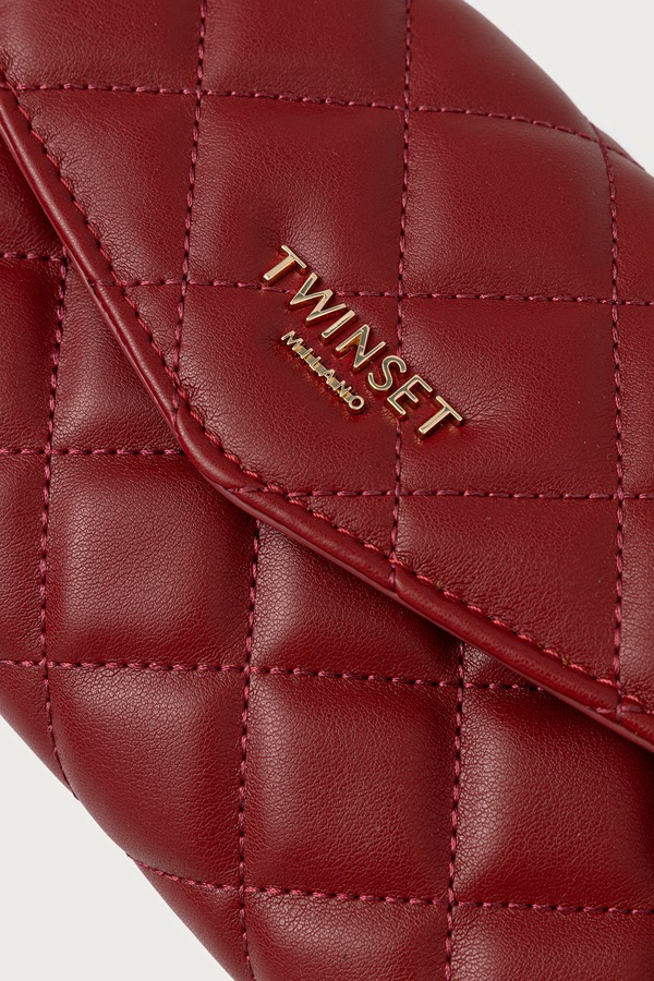 Клатч жіночий зі штучної шкіри Twinset колір бордовий фото 4