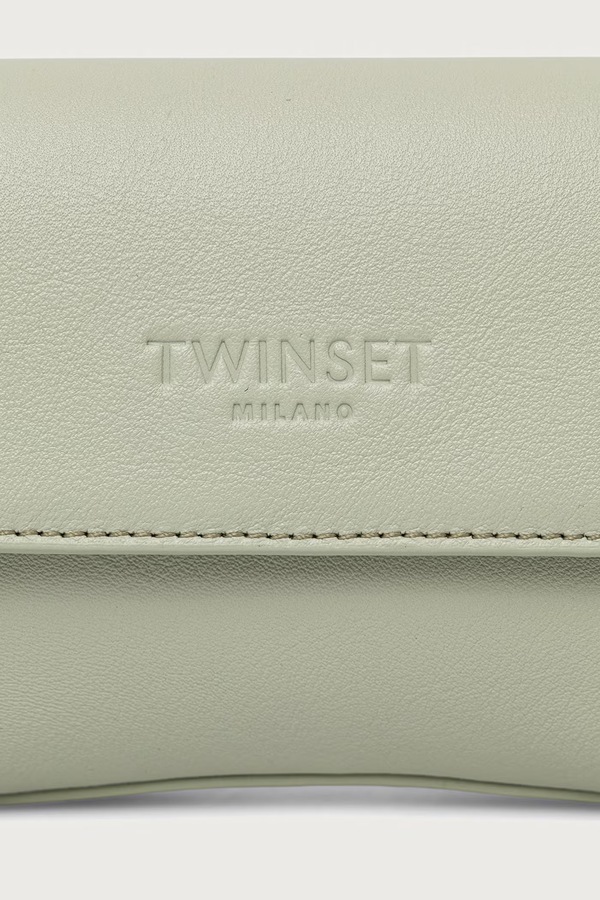 Сумочка жіноча шкіряна Twinset колір зелений фото 4