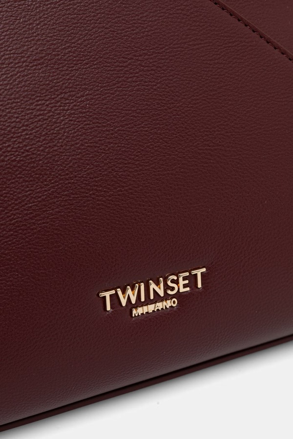 Сумочка жіноча зі штучної шкіри Twinset колір бордовий фото 4