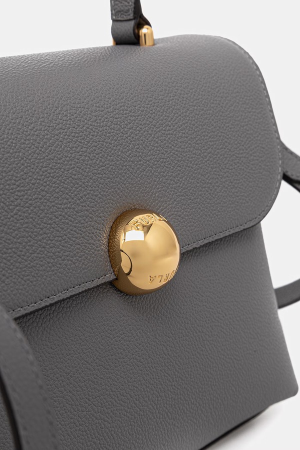 Сумка крос-боді жіноча шкіряна Furla колір сірий фото 4