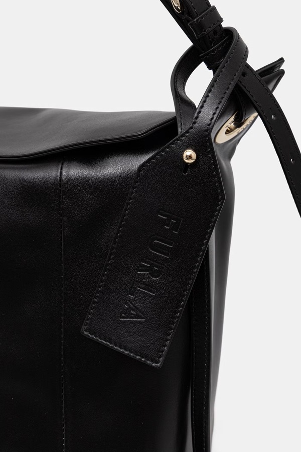Сумка-тоут жіноча шкіряна Furla колір чорний фото 4