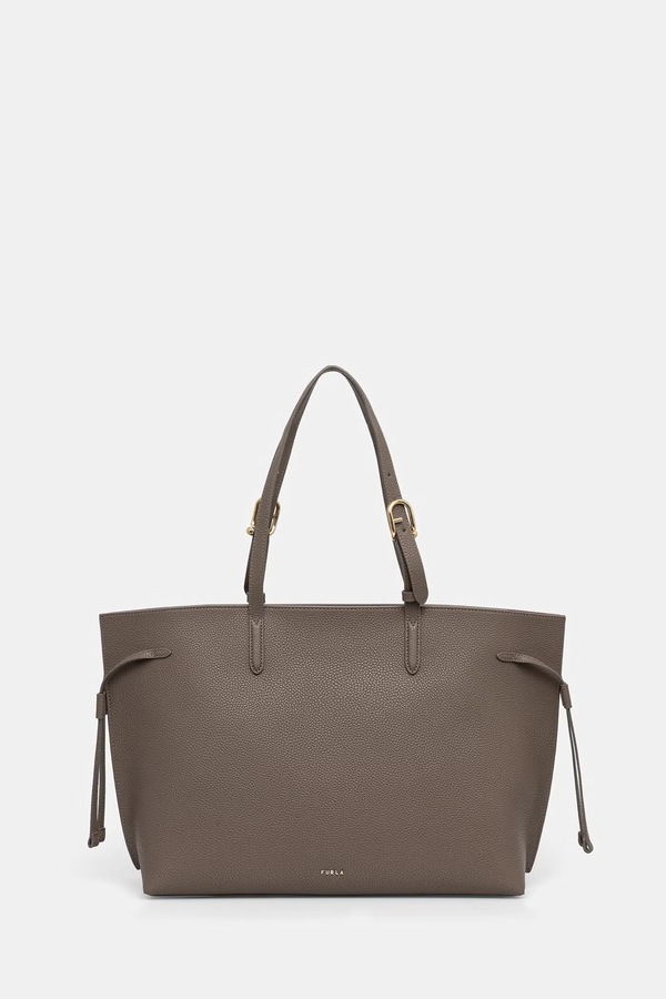 Сумка-шопер женская кожаная Furla цвет коричневый