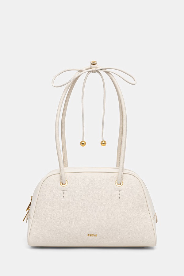 Сумочка женская кожаная Furla цвет бежевый